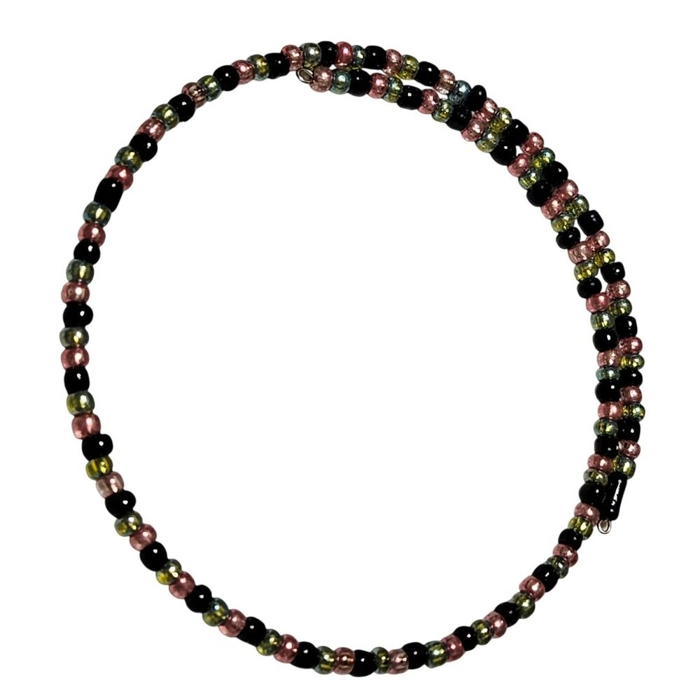 Retro Handcrafted Beaded Coil Wrap Bracelet Stretch Fashion Jewelry Women